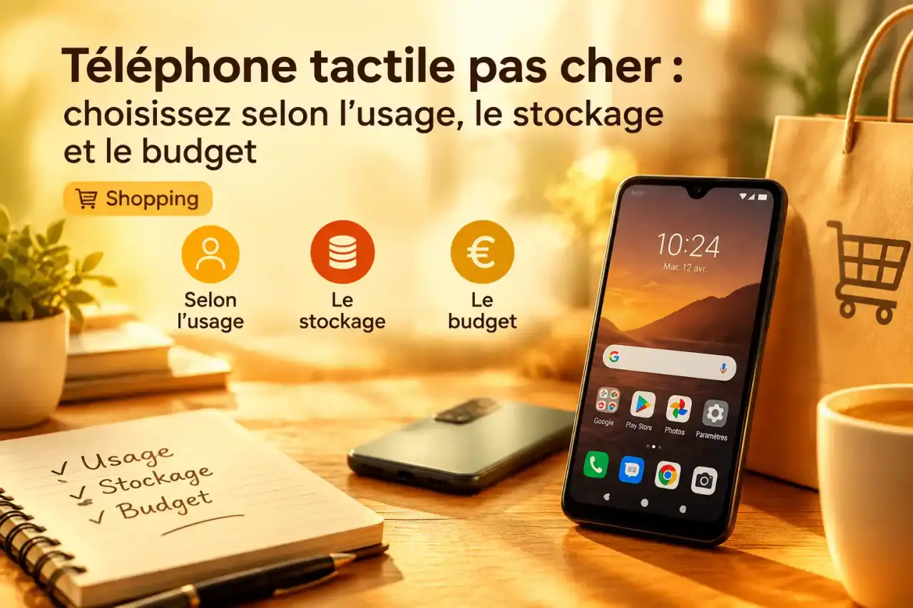 Téléphone tactile pas cher : choisissez selon l’usage, le stockage et le budget