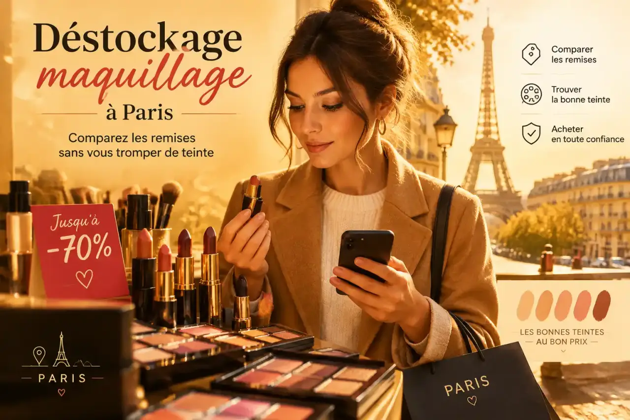 Déstockage maquillage à Paris : comparez les remises sans vous tromper de teinte