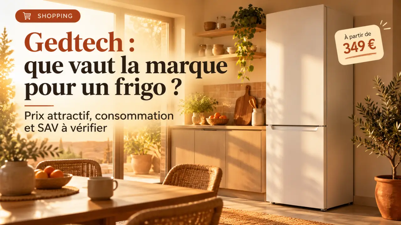 Que vaut la marque Gedtech pour un frigo ? Prix attractif, consommation et SAV à vérifier