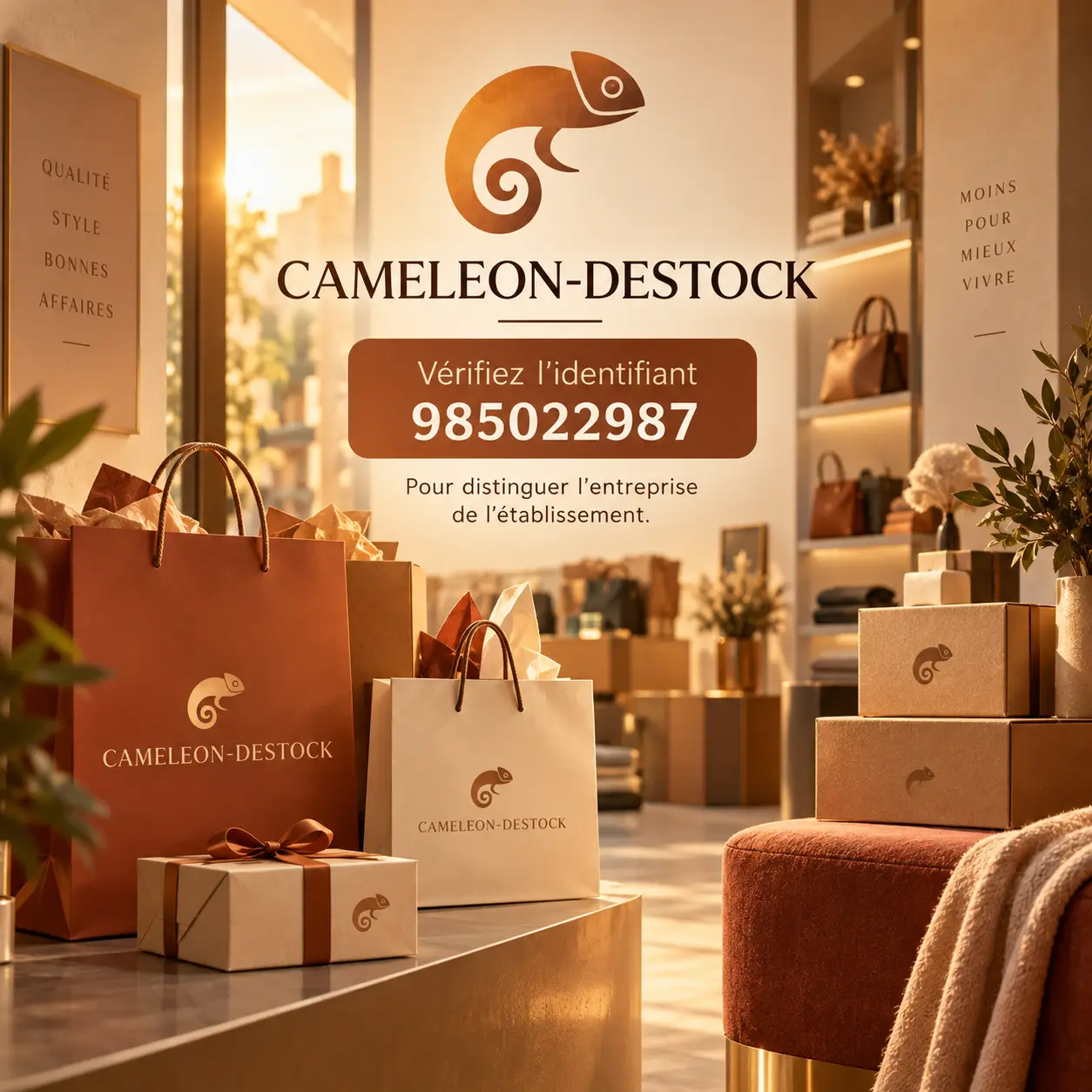 CAMELEON-DESTOCK : vérifiez l’identifiant 985022987 pour distinguer l’entreprise de l’établissement