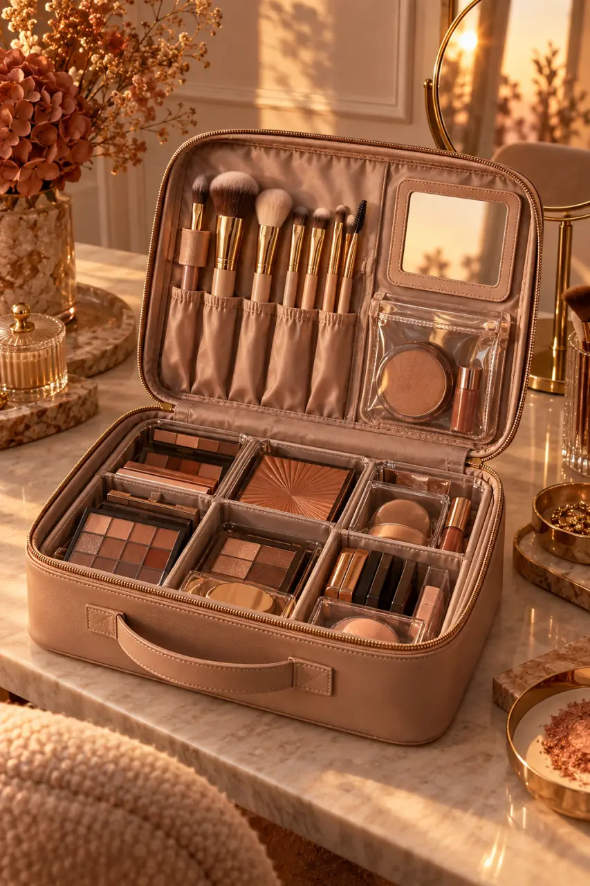 Vanity maquillage : le rangement qui protège vos palettes et vos pinceaux